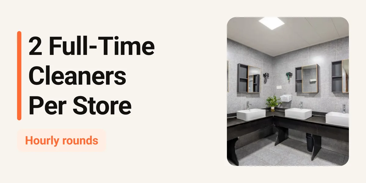 A New Cleaning Benchmark: Two Full-Time Cleaners per Location, Hourly Rounds, Nights Included