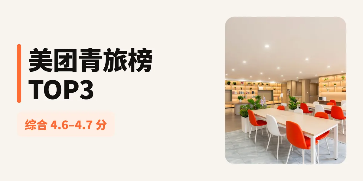 橘舍青旅荣登合肥美团青旅榜单TOP3！感谢每一位住客